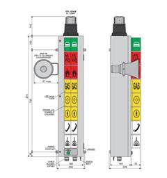 Light Column type ITS-08-ER-230-L-1FL-1S w/ 8 symbols i.a.t. I-16503-1